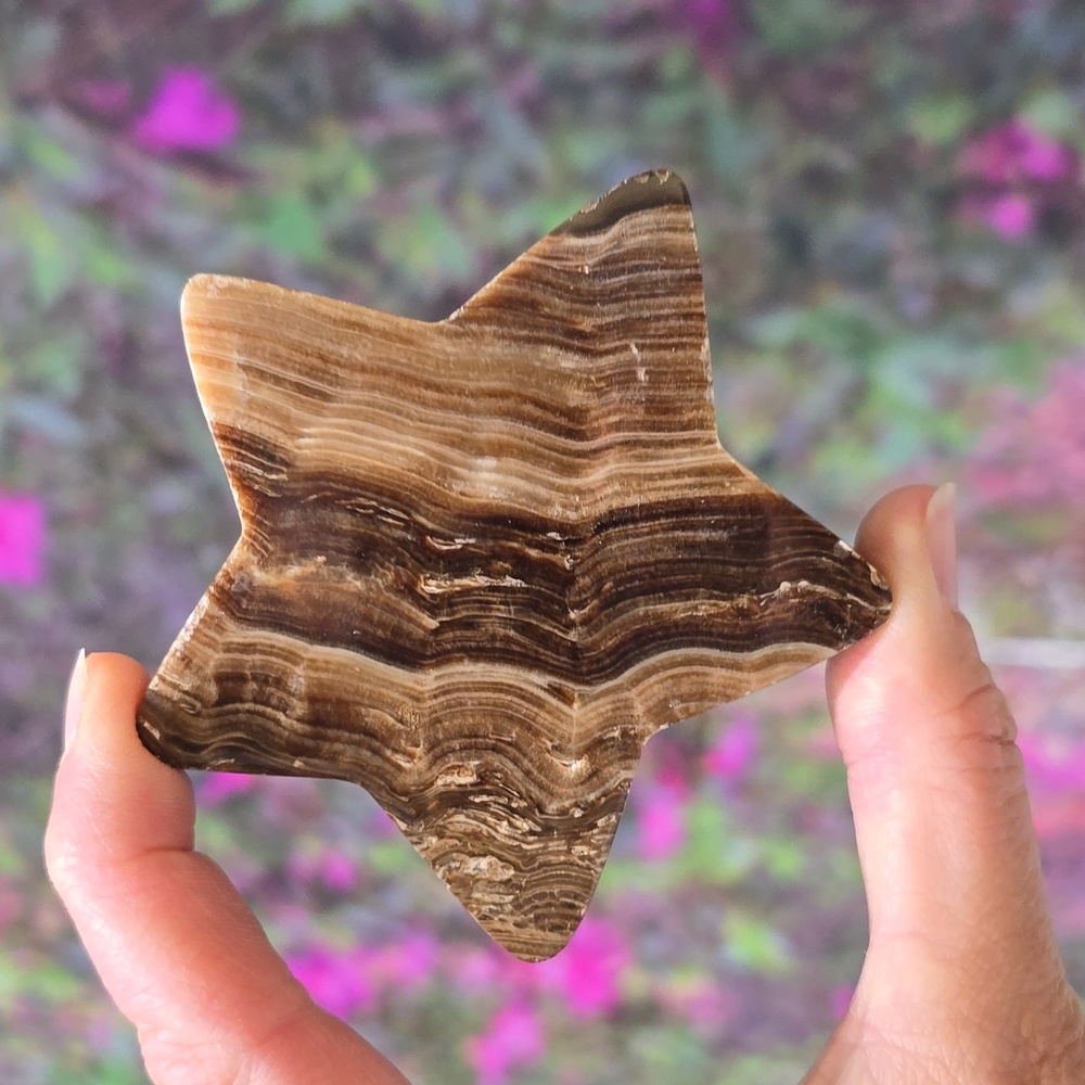 🍫 Chocolate Calcite Gemstone Star - Picture 1 of 4
